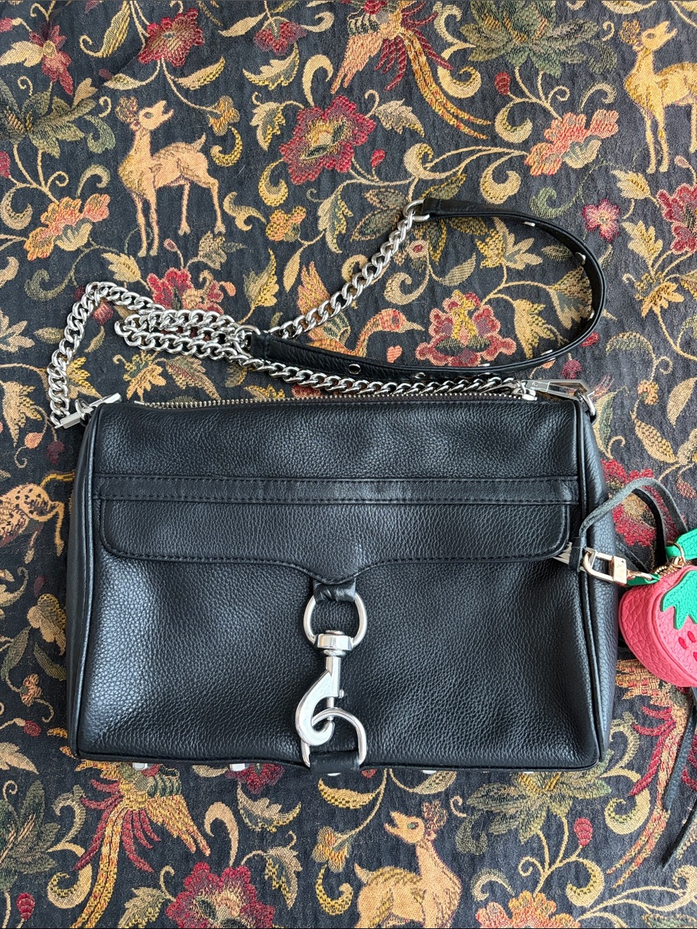 Rebecca Minkoff MAC Crossbody Black Silver Hardware